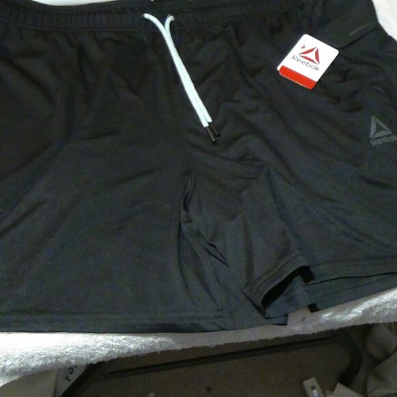 REEBOK Big Men's Classic Polyester 6" Inseam Runners Shorts Black Size 3XL - Picture 4 of 15